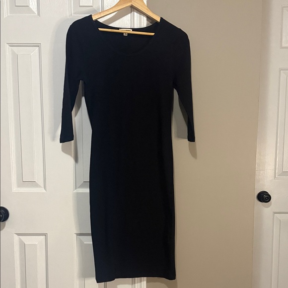Zenana Outfitters Dresses & Skirts - 👗 Zenana Premium Black Midi Dress Women’s M 3/4 Sleeve Cotton Blend Stretch